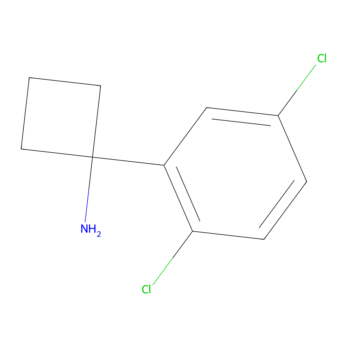 1-(2,5-Dichlorophenyl)cyclobutanamine molecular structure, CAS 1314743-85-5