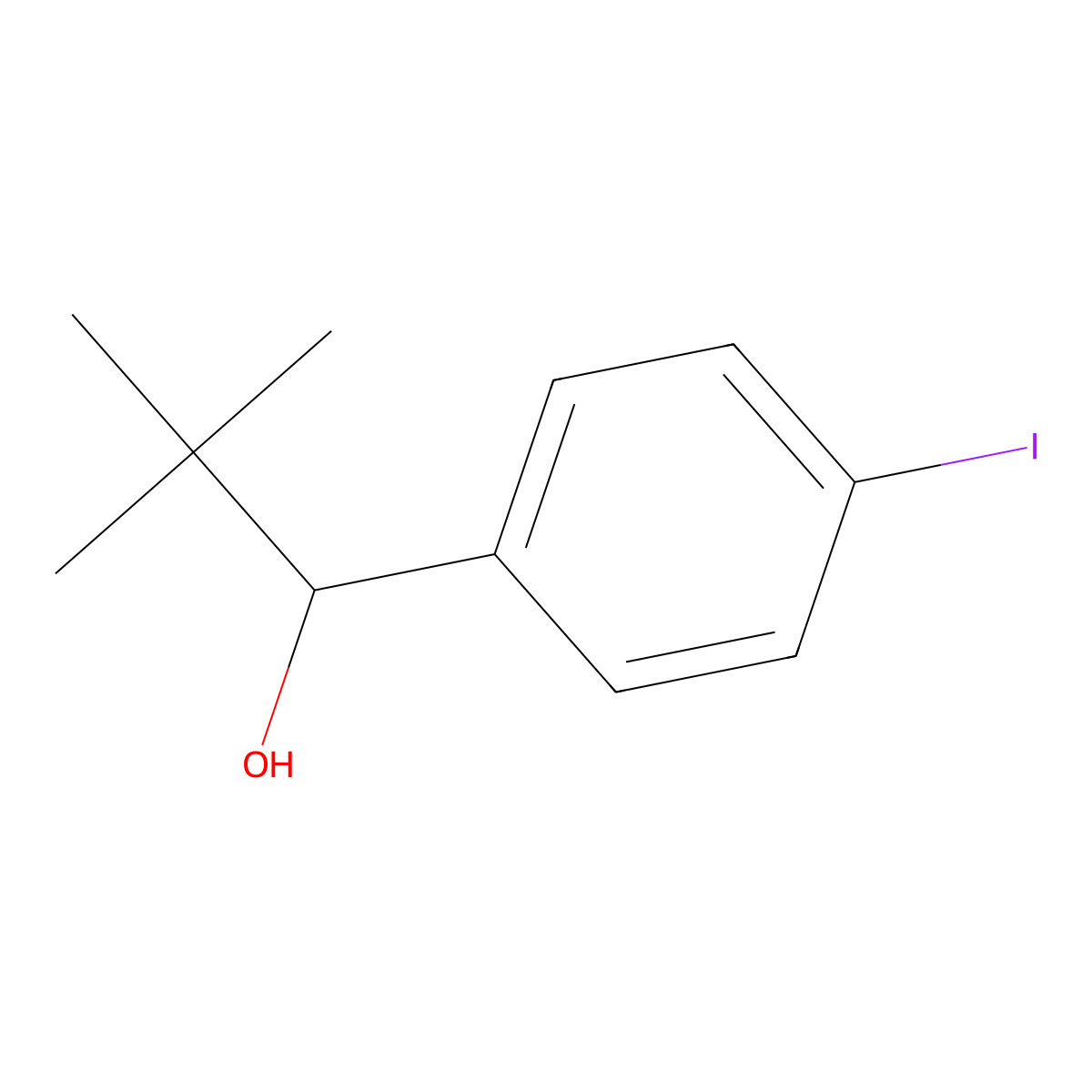 alpha-(1,1-Dimethylethyl)-4-iodobenZenemethanol molecular structure, CAS 1314743-96-8