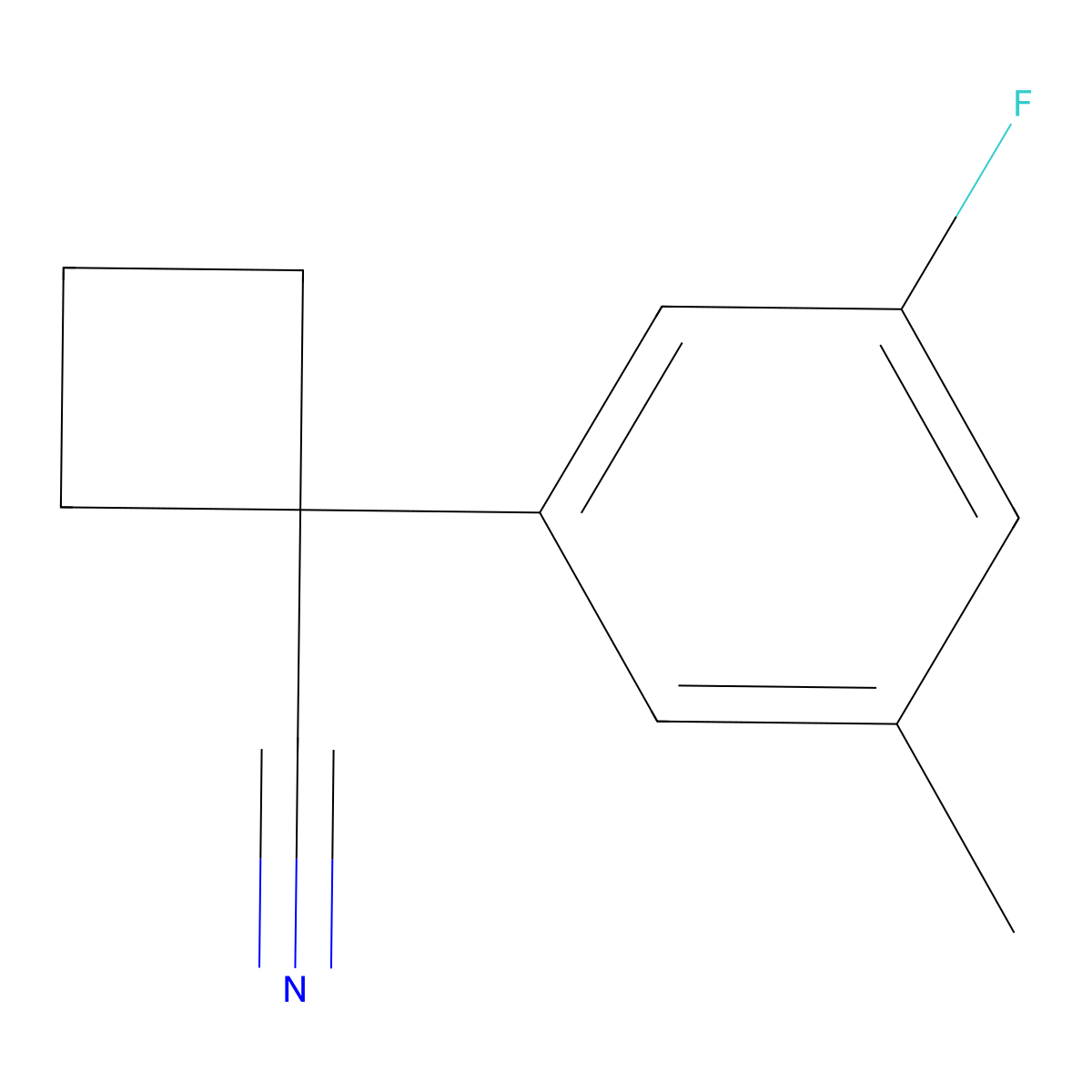 1-(3-Fluoro-5-methylphenyl)cyclobutanecarbonitrile molecular structure, CAS 1314744-19-8