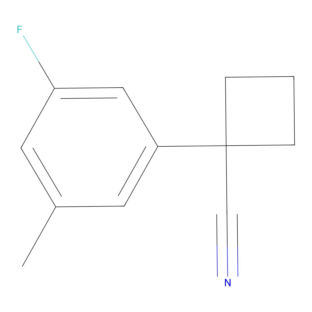 1-(3-Fluoro-5-methylphenyl)cyclobutanecarbonitrile molecular structure, CAS 1314744-19-8