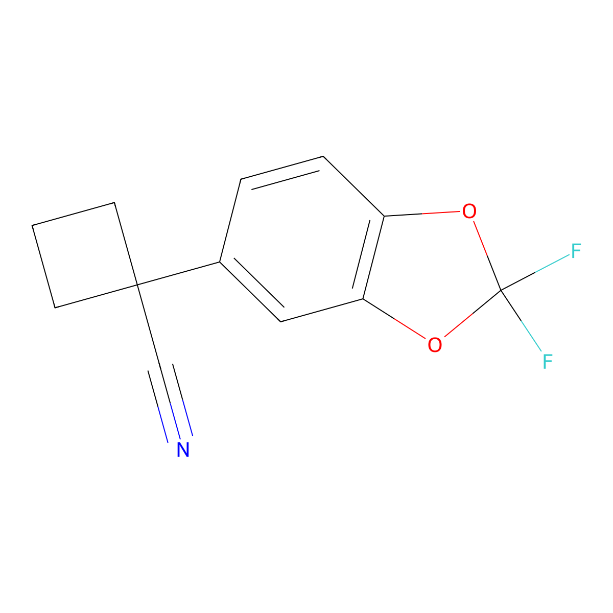 1-(2,2-Difluoro-1,3-benzodioxol-5-yl)cyclobutanecarbonitrile molecular structure, CAS 1314748-31-6