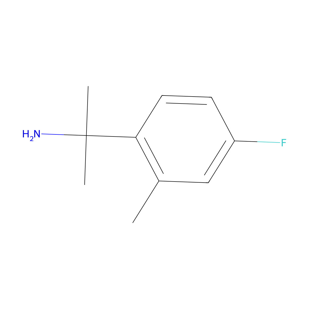 2-(4-Fluoro-2-methylphenyl)propan-2-amine molecular structure, CAS 1314748-98-5