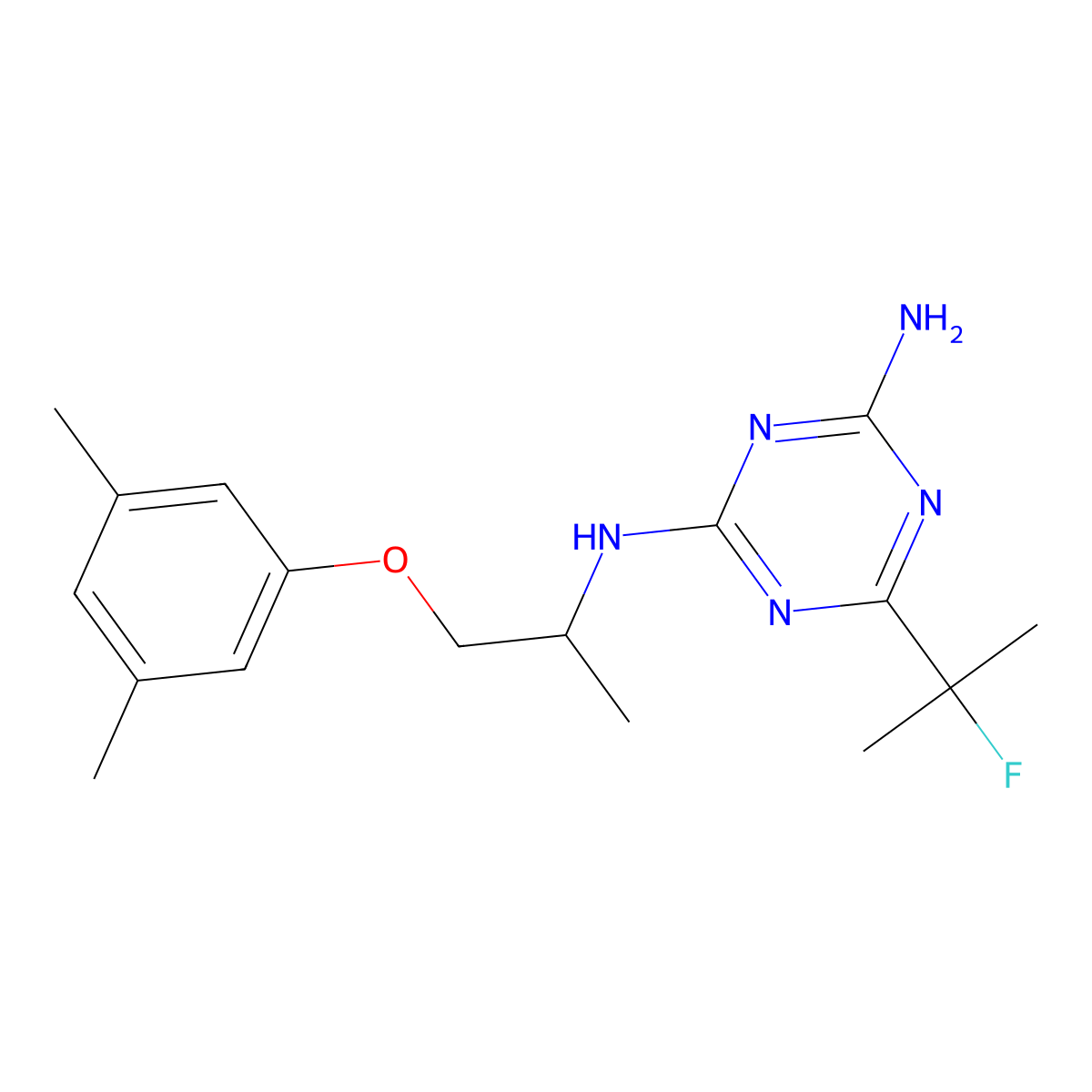 Triaziflam molecular structure, CAS 131475-57-5