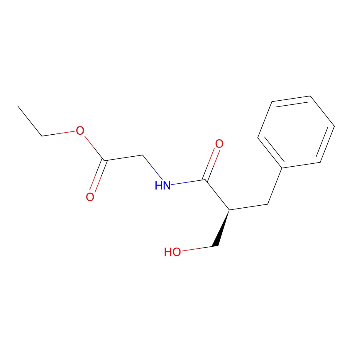 (S)-ethyl 2-(2-benzyl-3-hydroxypropanamido)acetate molecular structure, CAS 1314751-83-1