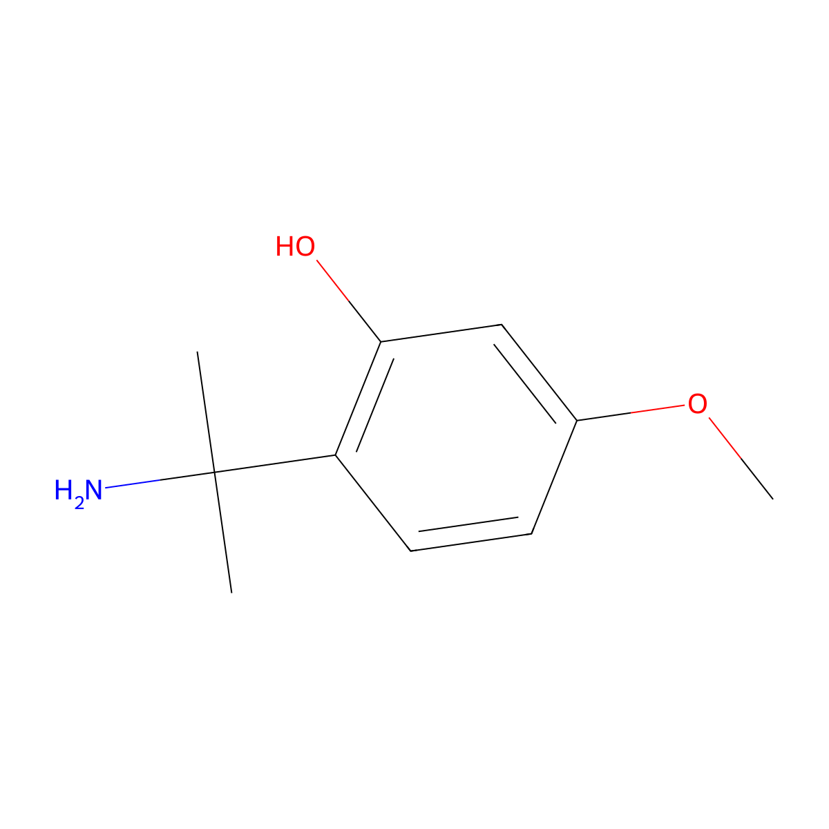 2-(2-Aminopropan-2-yl)-5-methoxyphenol molecular structure, CAS 1314755-16-2