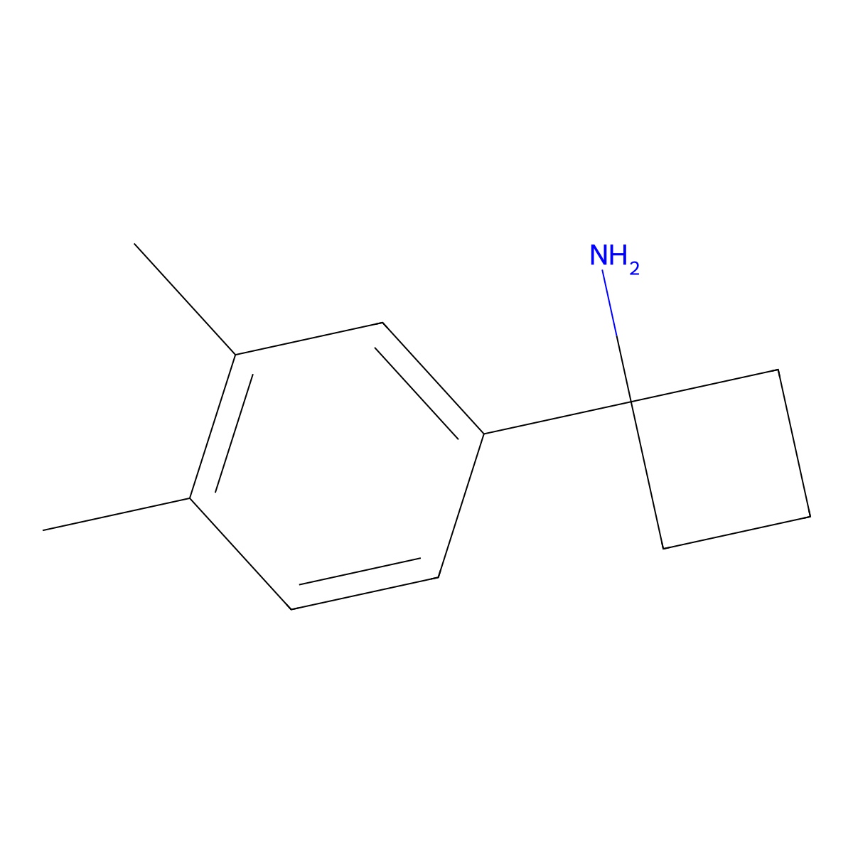 1-(3,4-Dimethylphenyl)cyclobutan-1-amine molecular structure, CAS 1314755-17-3