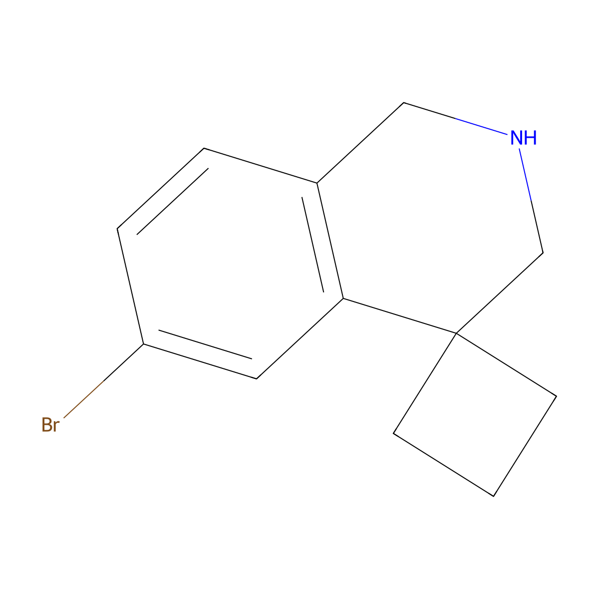 6'-Bromo-2',3'-dihydro-1'h-spiro[cyclobutane-1,4'-isoquinoline] molecular structure, CAS 1314756-12-1