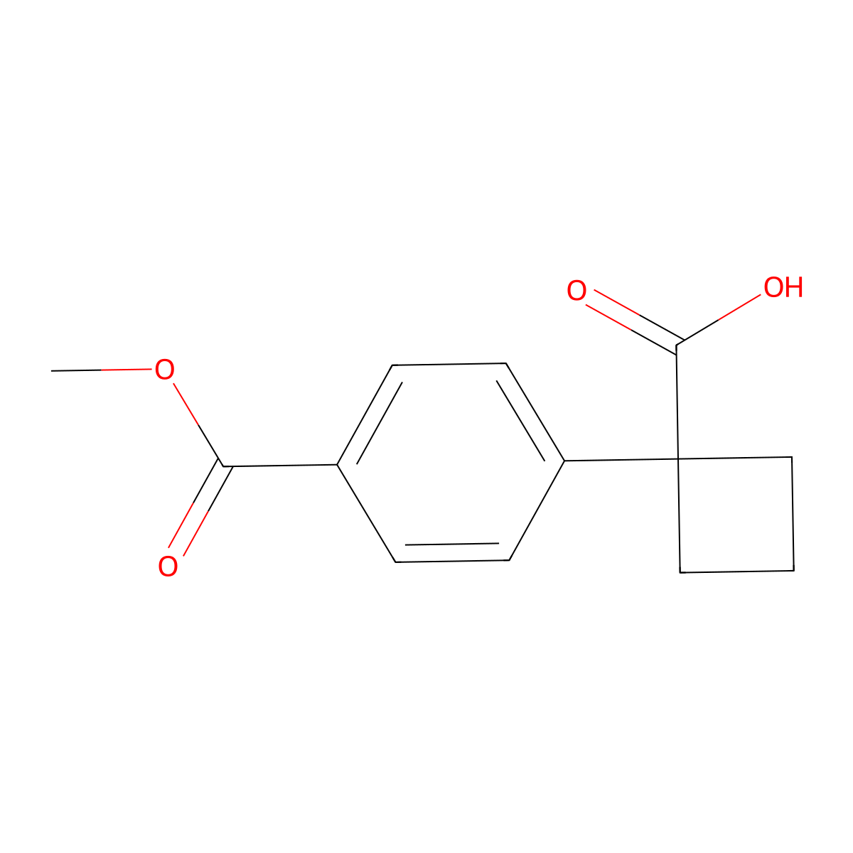 1-[4-(Methoxycarbonyl)phenyl]cyclobutane-1-carboxylic acid molecular structure, CAS 1314757-39-5