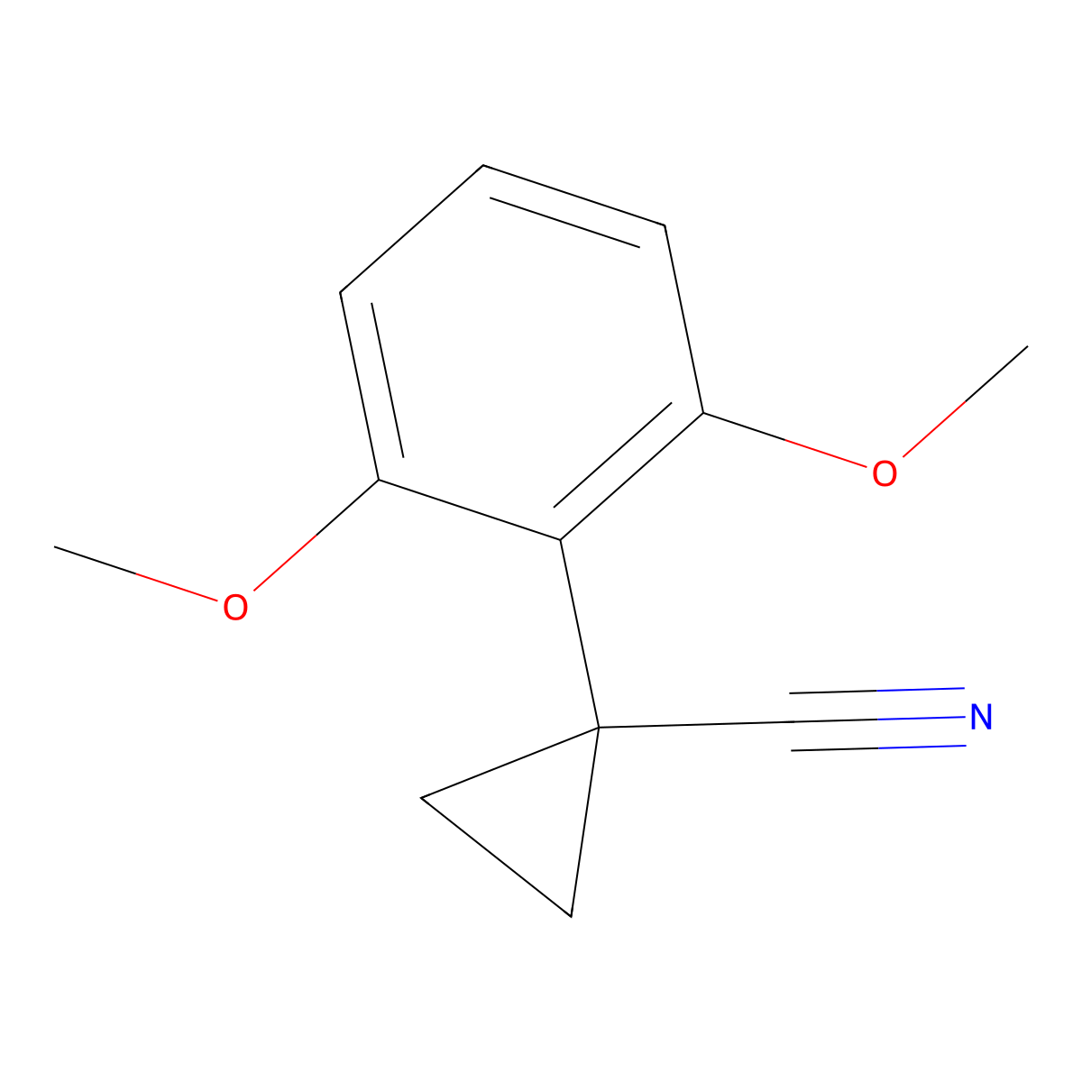 1-(2,6-Dimethoxyphenyl)cyclopropanecarbonitrile molecular structure, CAS 1314757-58-8