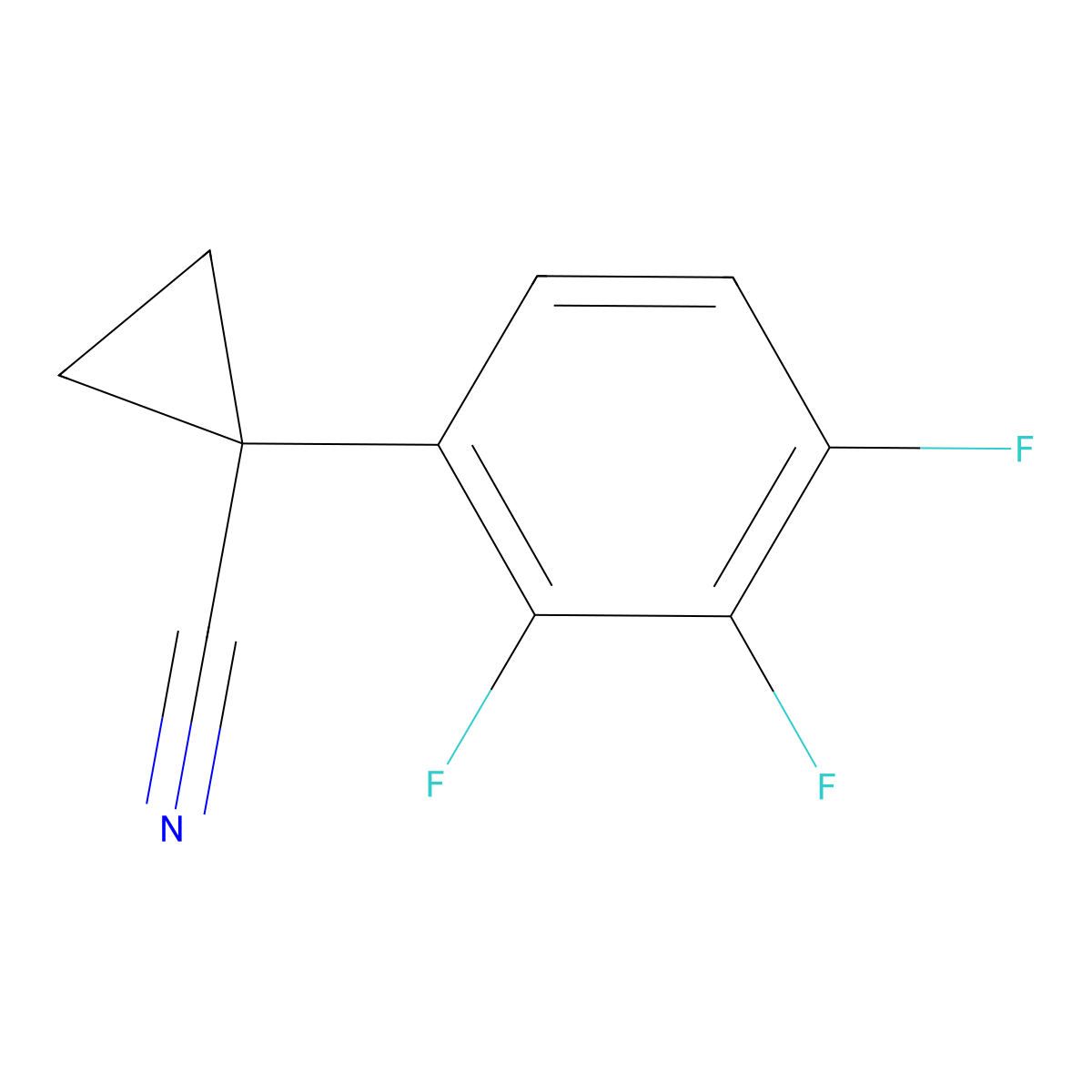 1-(2,3,4-Trifluorophenyl)cyclopropane-1-carbonitrile molecular structure, CAS 1314758-85-4