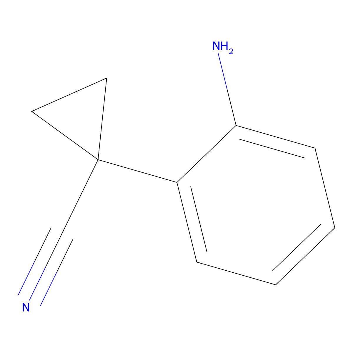 1-(2-Aminophenyl)cyclopropanecarbonitrile molecular structure, CAS 1314759-87-9