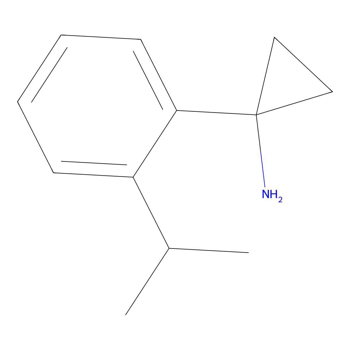 1-[2-(Propan-2-yl)phenyl]cyclopropan-1-amine molecular structure, CAS 1314762-19-0