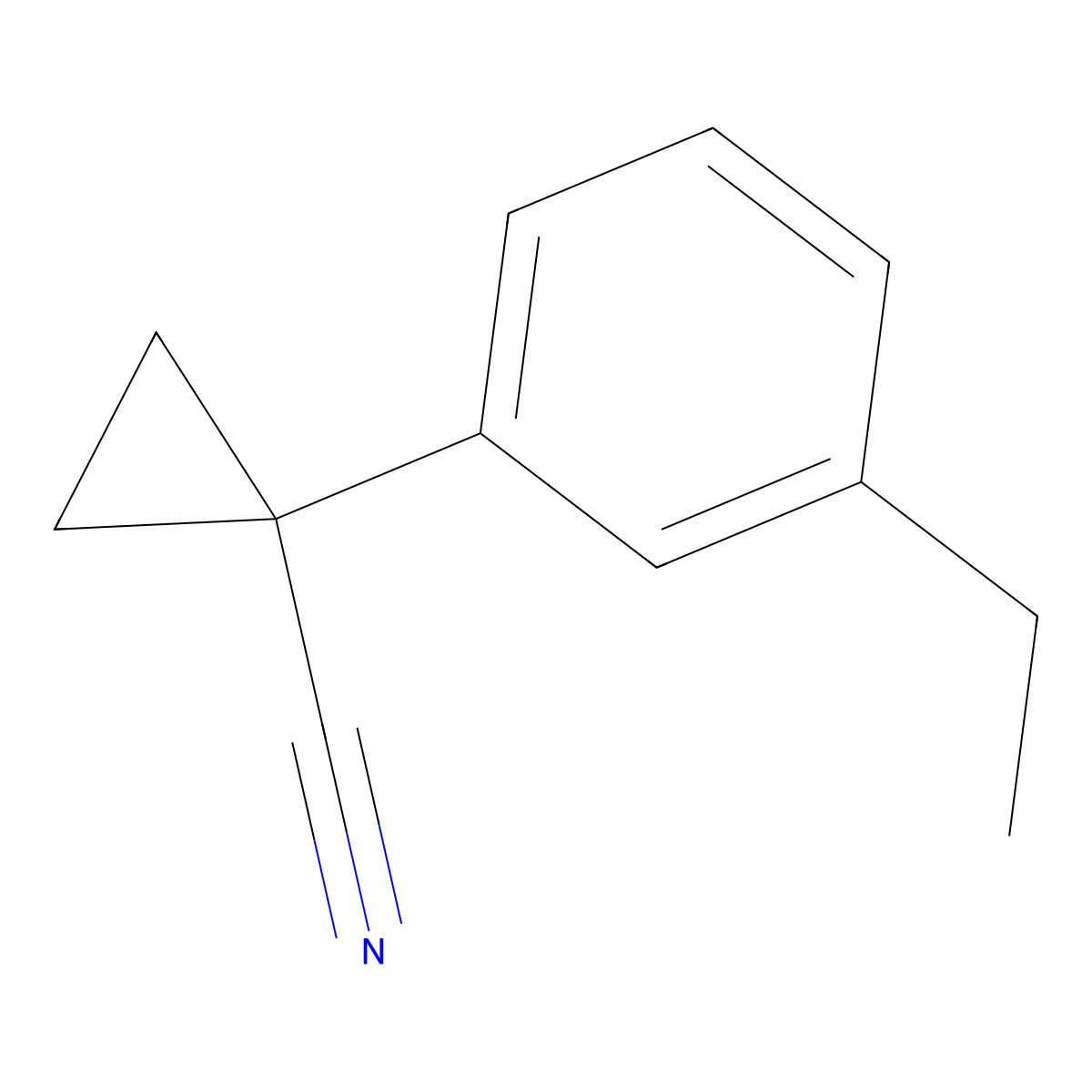 1-(3-Ethylphenyl)cyclopropane-1-carbonitrile molecular structure, CAS 1314762-37-2