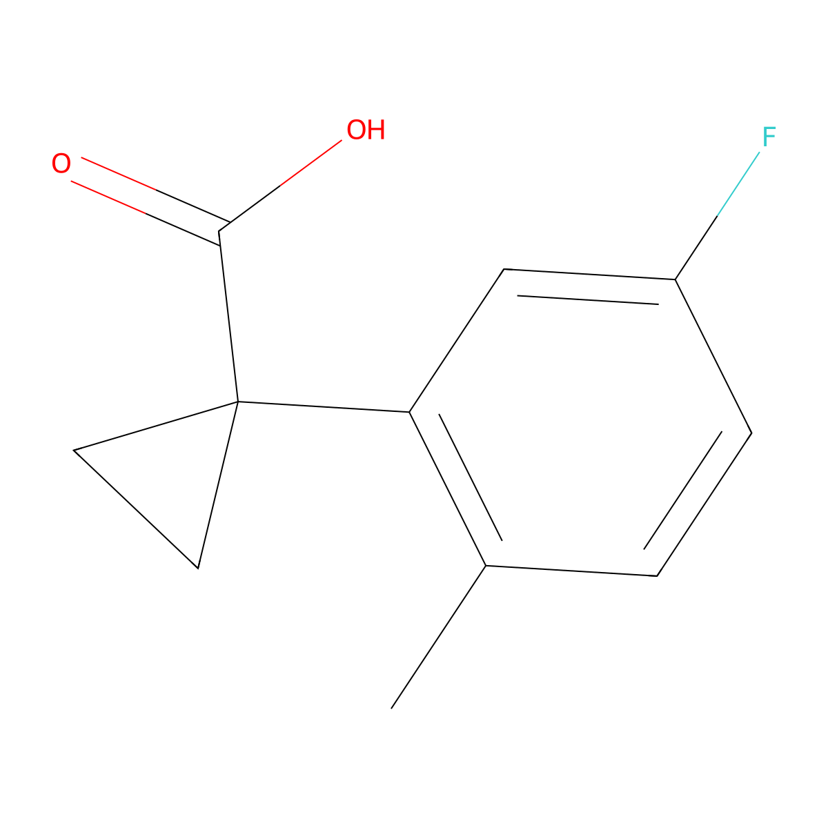 1-(5-Fluoro-2-methylphenyl)cyclopropane-1-carboxylic acid molecular structure, CAS 1314763-51-3