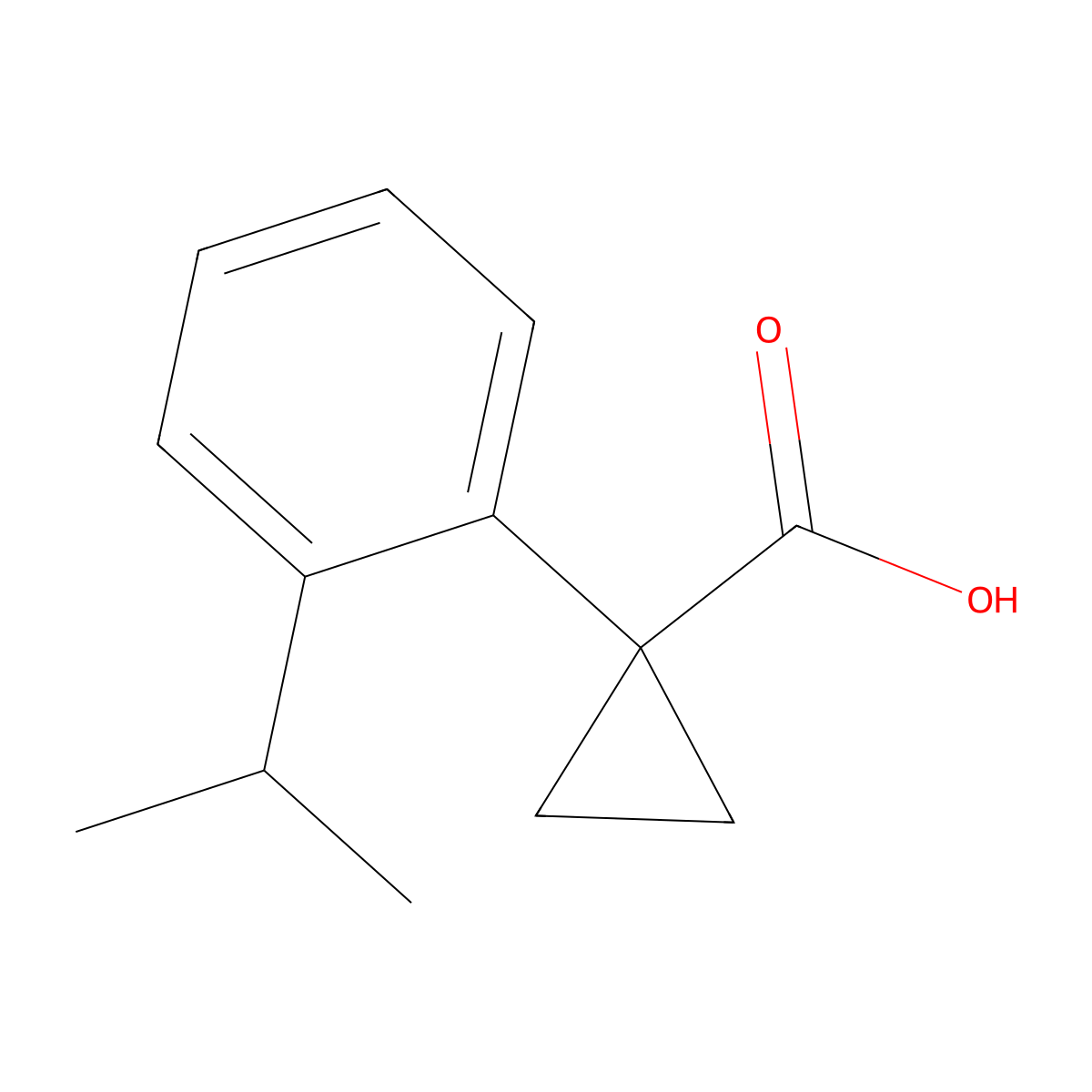 1-[2-(Propan-2-yl)phenyl]cyclopropane-1-carboxylic acid molecular structure, CAS 1314763-56-8