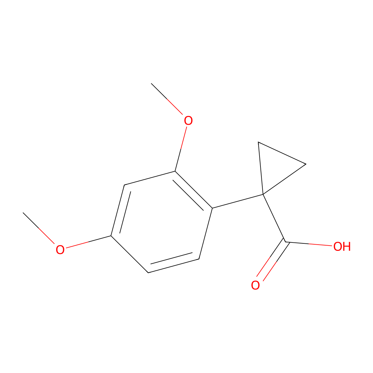 1-(2,4-Dimethoxyphenyl)cyclopropanecarboxylic Acid molecular structure, CAS 1314763-76-2