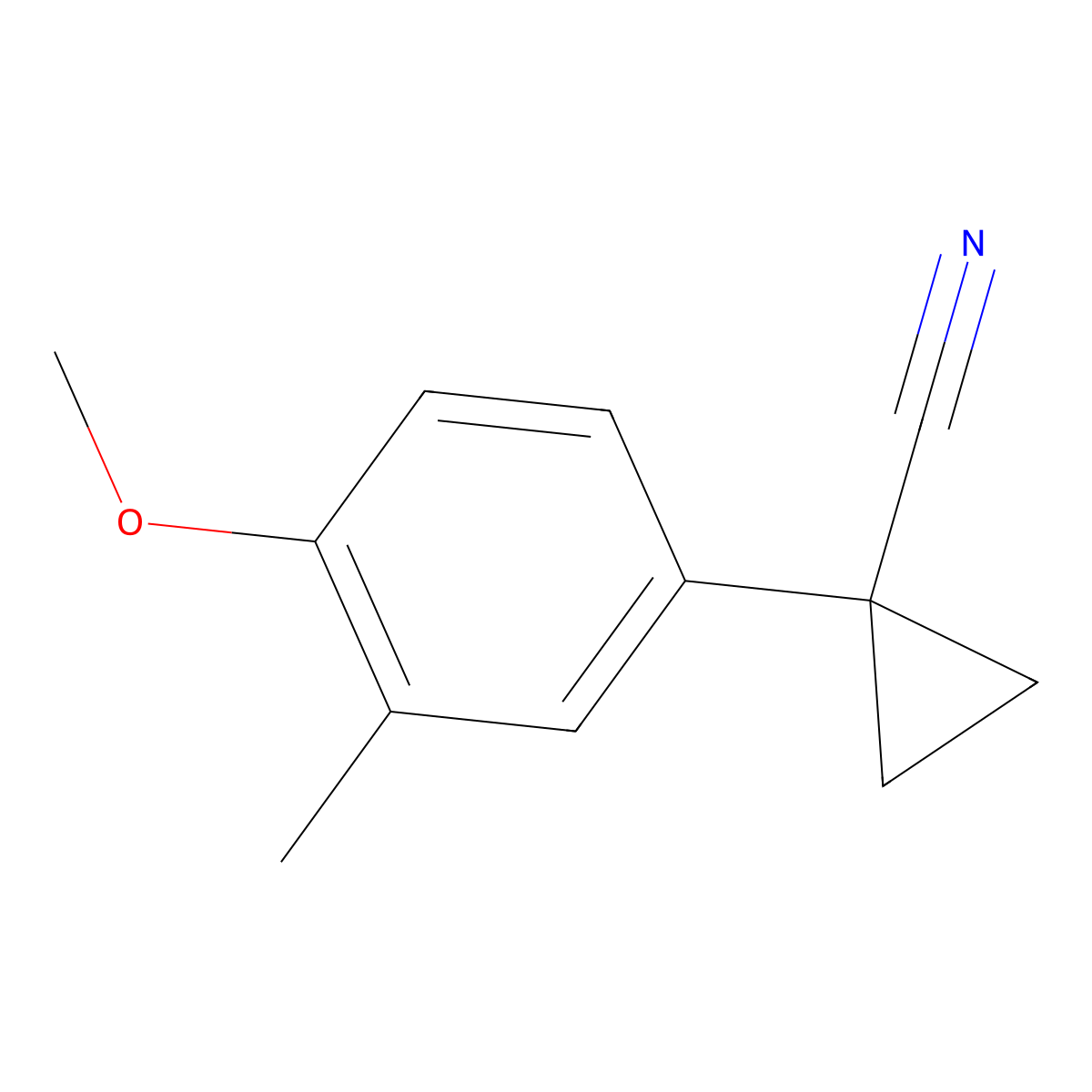 1-(4-Methoxy-3-methylphenyl)cyclopropane-1-carbonitrile molecular structure, CAS 1314764-27-6