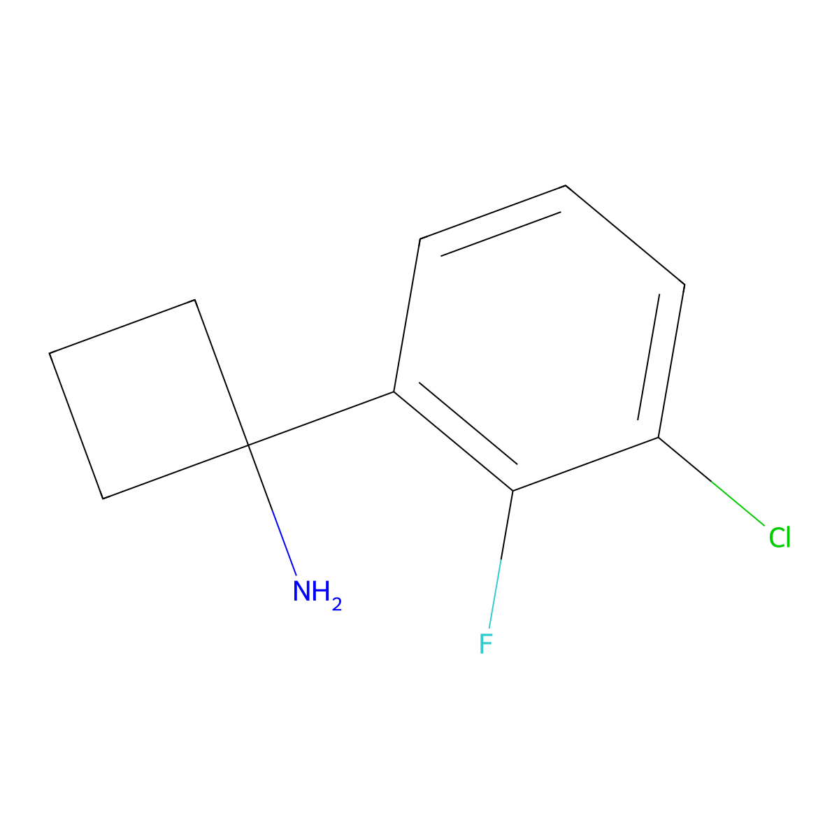 1-(3-Chloro-2-fluorophenyl)cyclobutanamine molecular structure, CAS 1314765-37-1