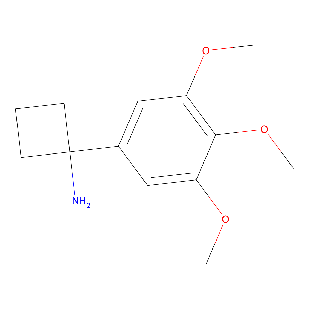 1-(3,4,5-Trimethoxyphenyl)cyclobutanamine molecular structure, CAS 1314765-43-9