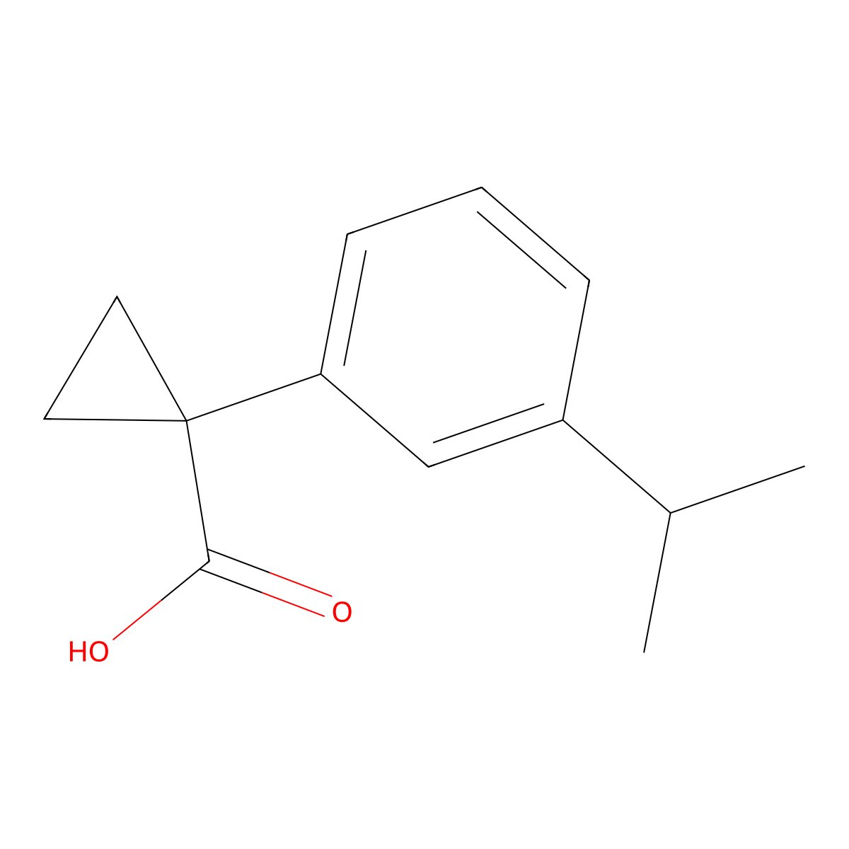 1-[3-(Propan-2-yl)phenyl]cyclopropane-1-carboxylic acid molecular structure, CAS 1314766-35-2