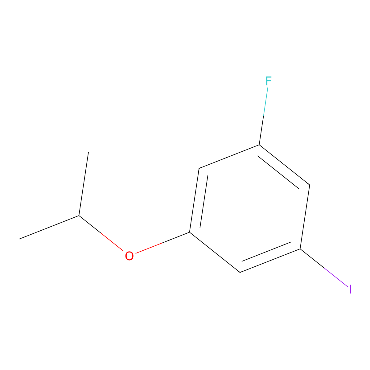 1-Fluoro-3-iodo-5-isopropoxybenzene molecular structure, CAS 1314767-62-8