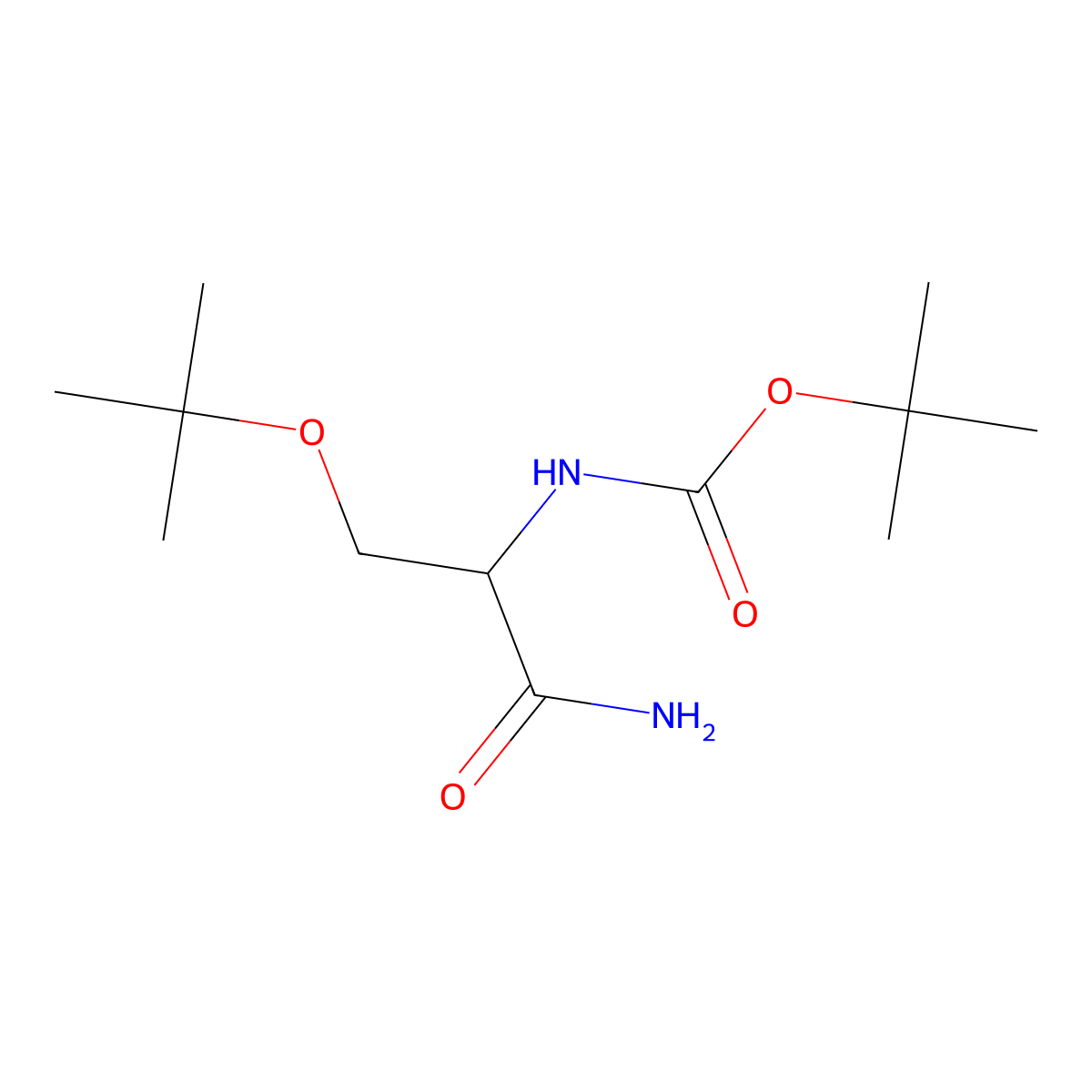 (S)-tert-butyl 1-aMino-3-tert-butoxy-1-oxopropan-2-ylcarbaMate molecular structure, CAS 1314769-73-7