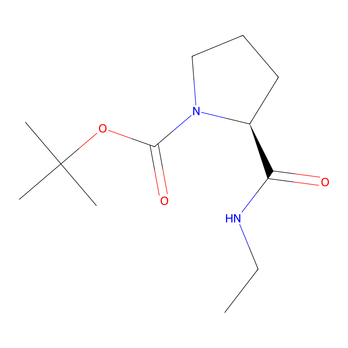 Boc-Pro-NHEt molecular structure, CAS 131477-15-1