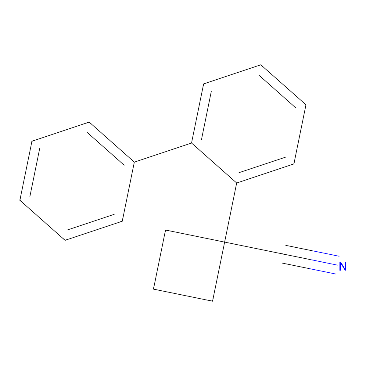 1-(2-Phenylphenyl)cyclobutane-1-carbonitrile molecular structure, CAS 1314771-47-5