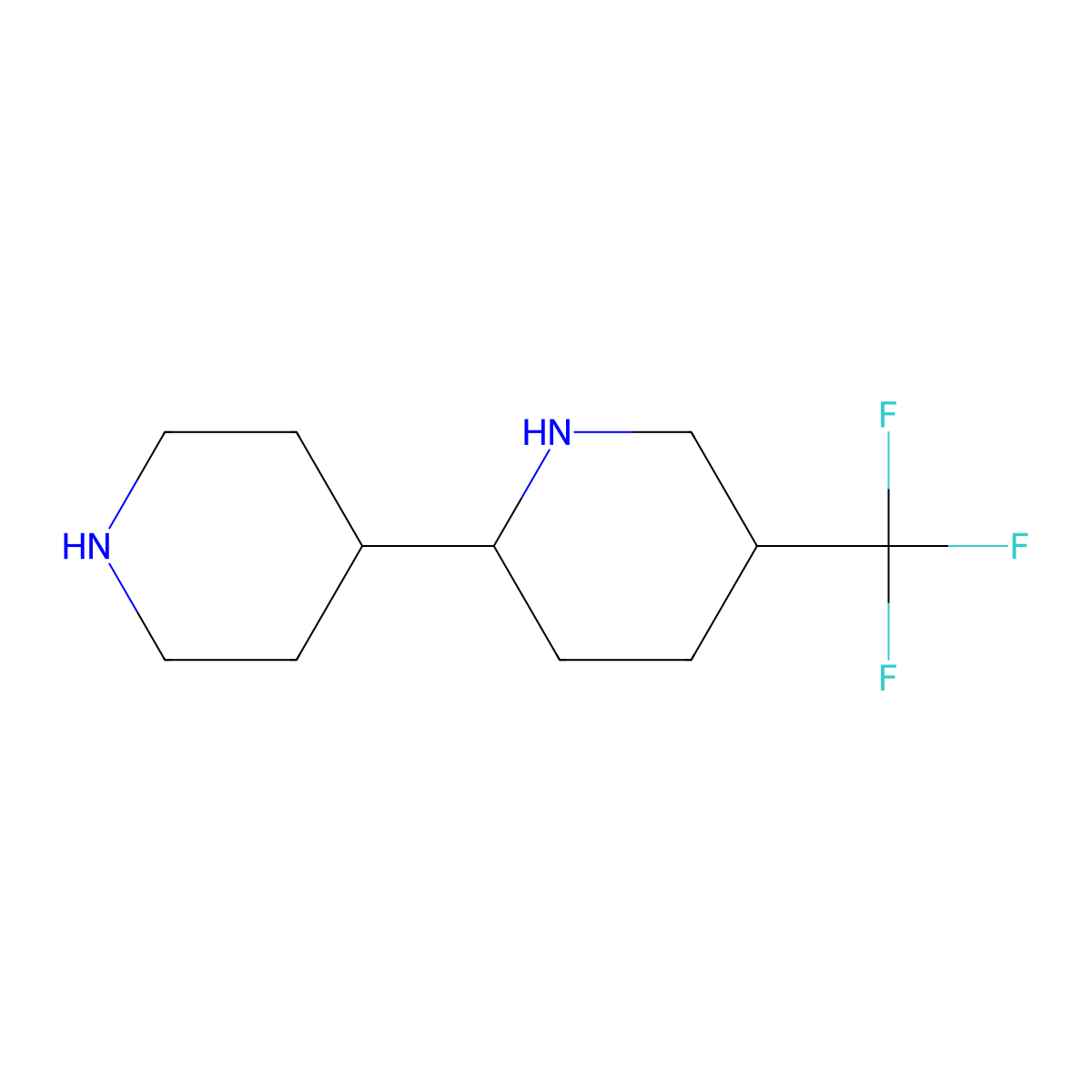 2-(Piperidin-4-yl)-5-(trifluoromethyl)piperidine molecular structure, CAS 1314772-03-6