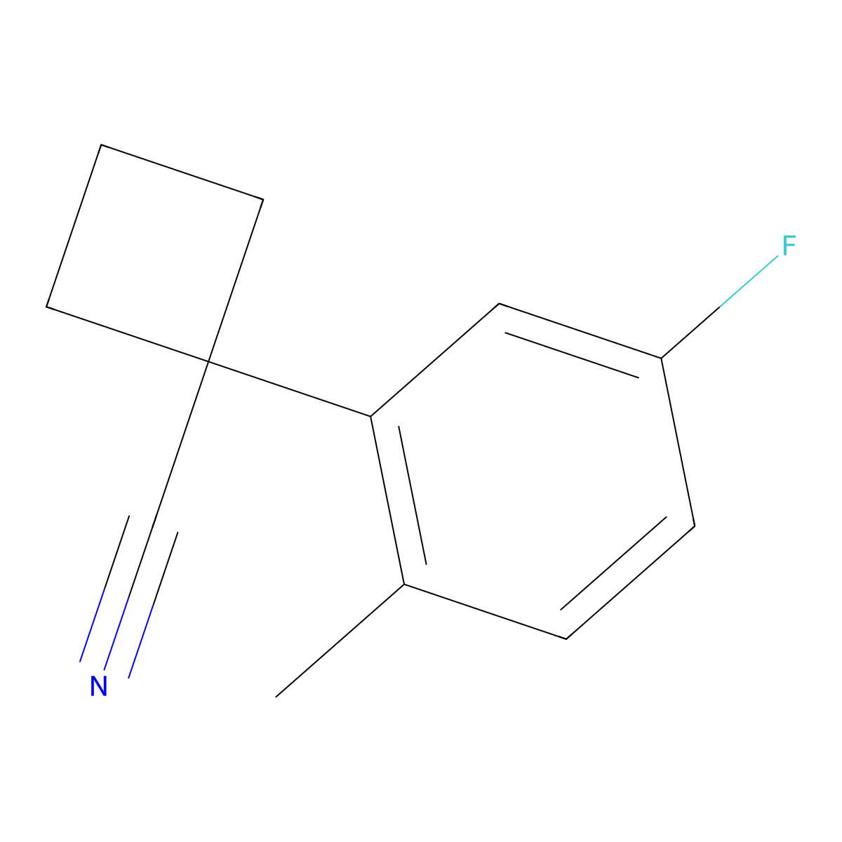 1-(5-Fluoro-2-methylphenyl)cyclobutanecarbonitrile molecular structure, CAS 1314772-57-0