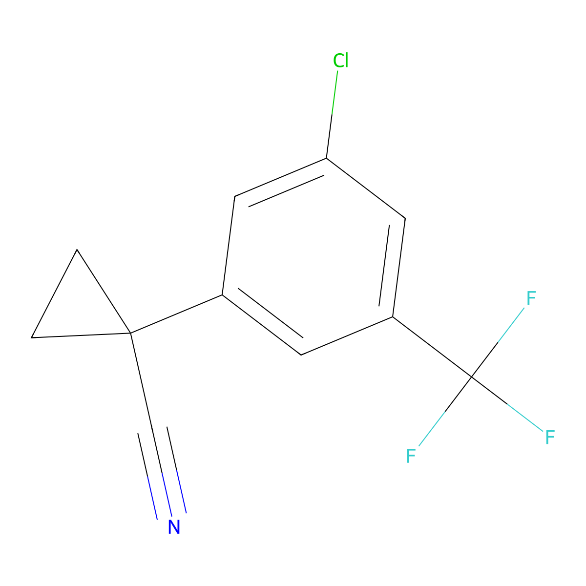 1-[3-Chloro-5-(trifluoromethyl)phenyl]cyclopropanecarbonitrile molecular structure, CAS 1314773-42-6