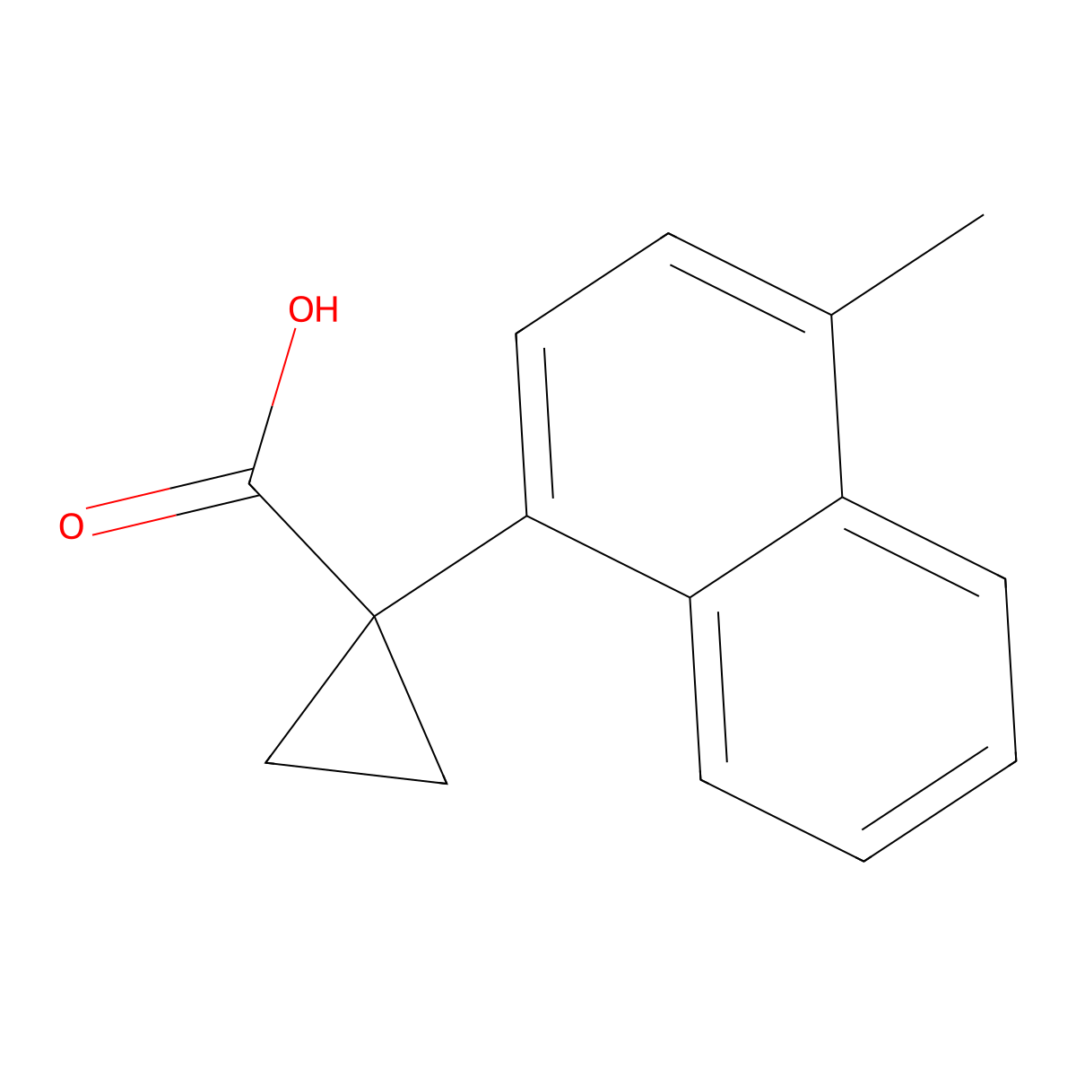 1-(4-Methylnaphthalen-1-yl)cyclopropane-1-carboxylic acid molecular structure, CAS 1314775-02-4