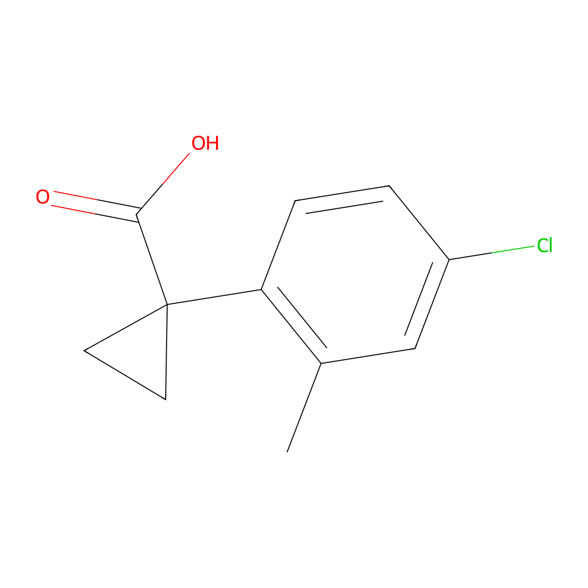 1-(4-Chloro-2-methylphenyl)cyclopropane-1-carboxylic acid molecular structure, CAS 1314775-04-6