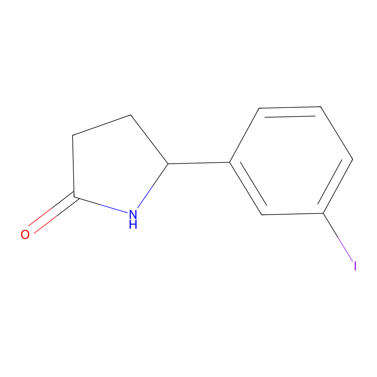 5-(3-Iodophenyl)pyrrolidin-2-one molecular structure, CAS 1314775-75-1