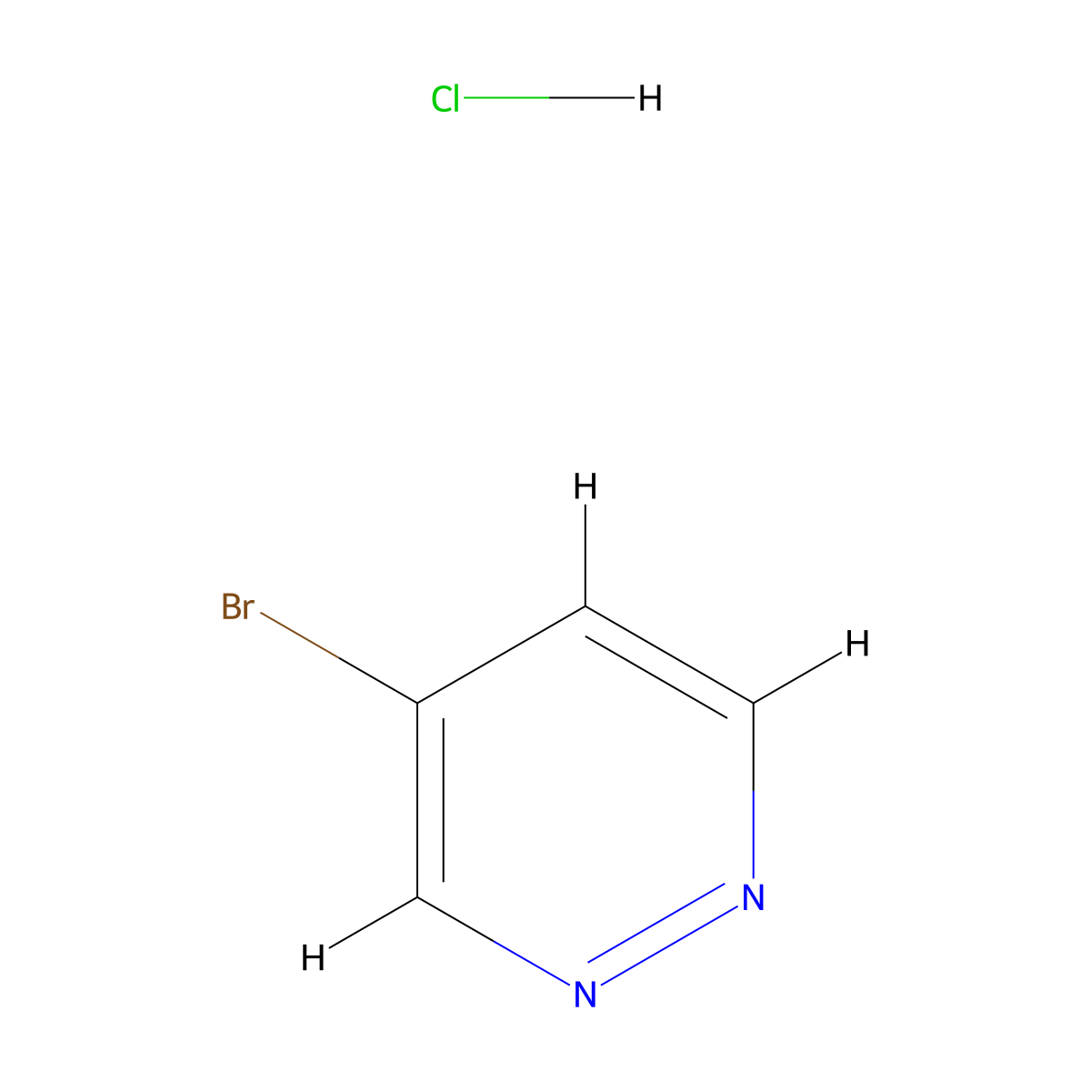 4-Bromopyridazine hydrochloride molecular structure, CAS 1314777-62-2
