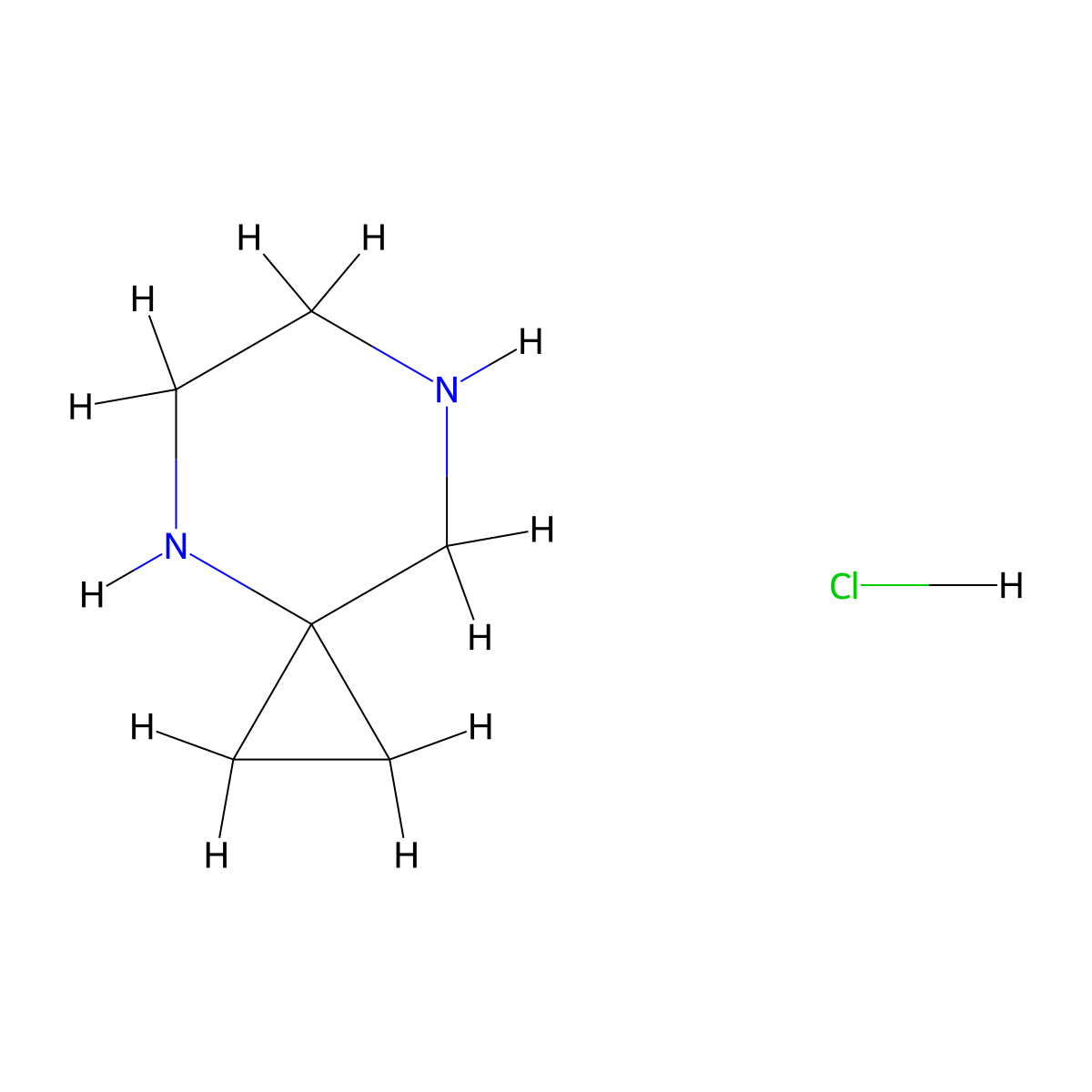 4,7-Diazaspiro[2.5]octane hydrochloride molecular structure, CAS 1314778-48-7