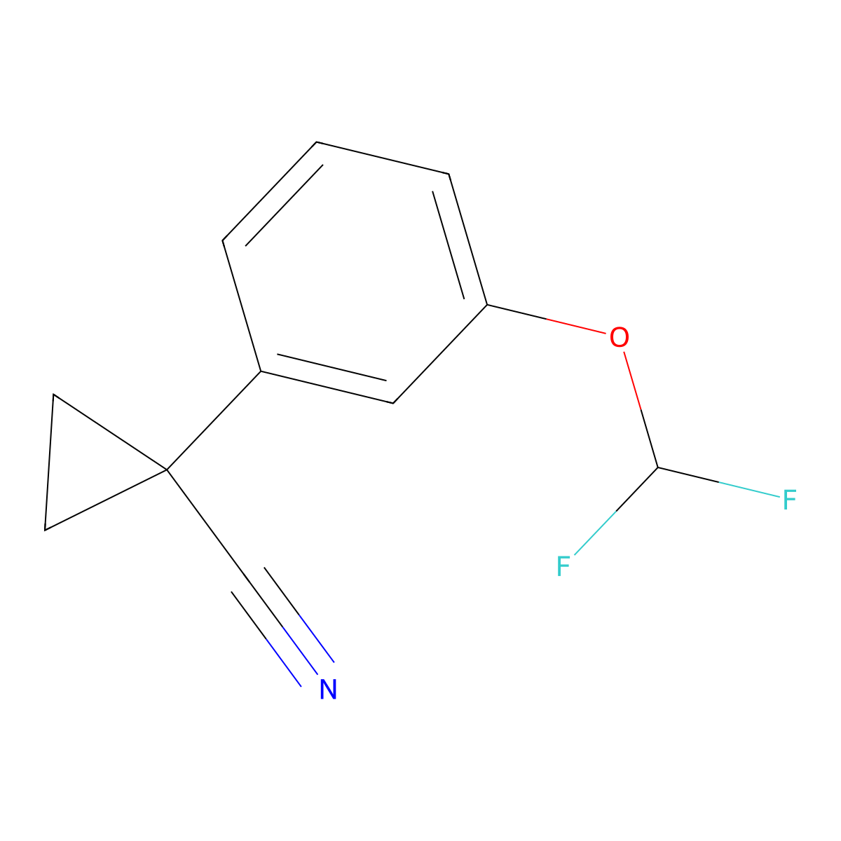 1-[3-(Difluoromethoxy)phenyl]cyclopropane-1-carbonitrile molecular structure, CAS 1314778-62-5