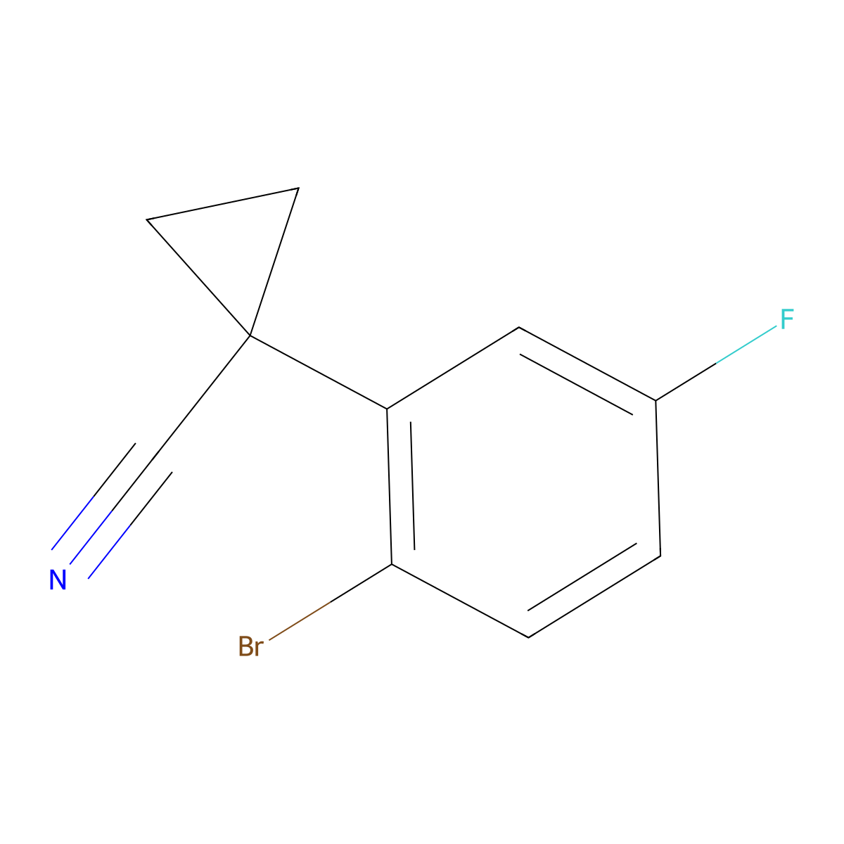 1-(2-Bromo-5-fluorophenyl)cyclopropane-1-carbonitrile molecular structure, CAS 1314779-83-3