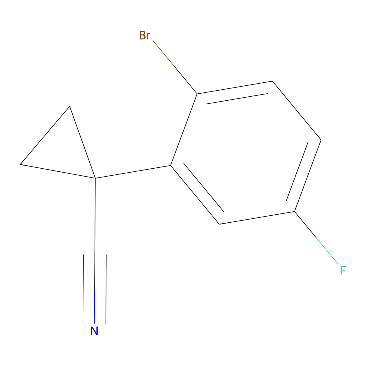 1-(2-Bromo-5-fluorophenyl)cyclopropane-1-carbonitrile molecular structure, CAS 1314779-83-3