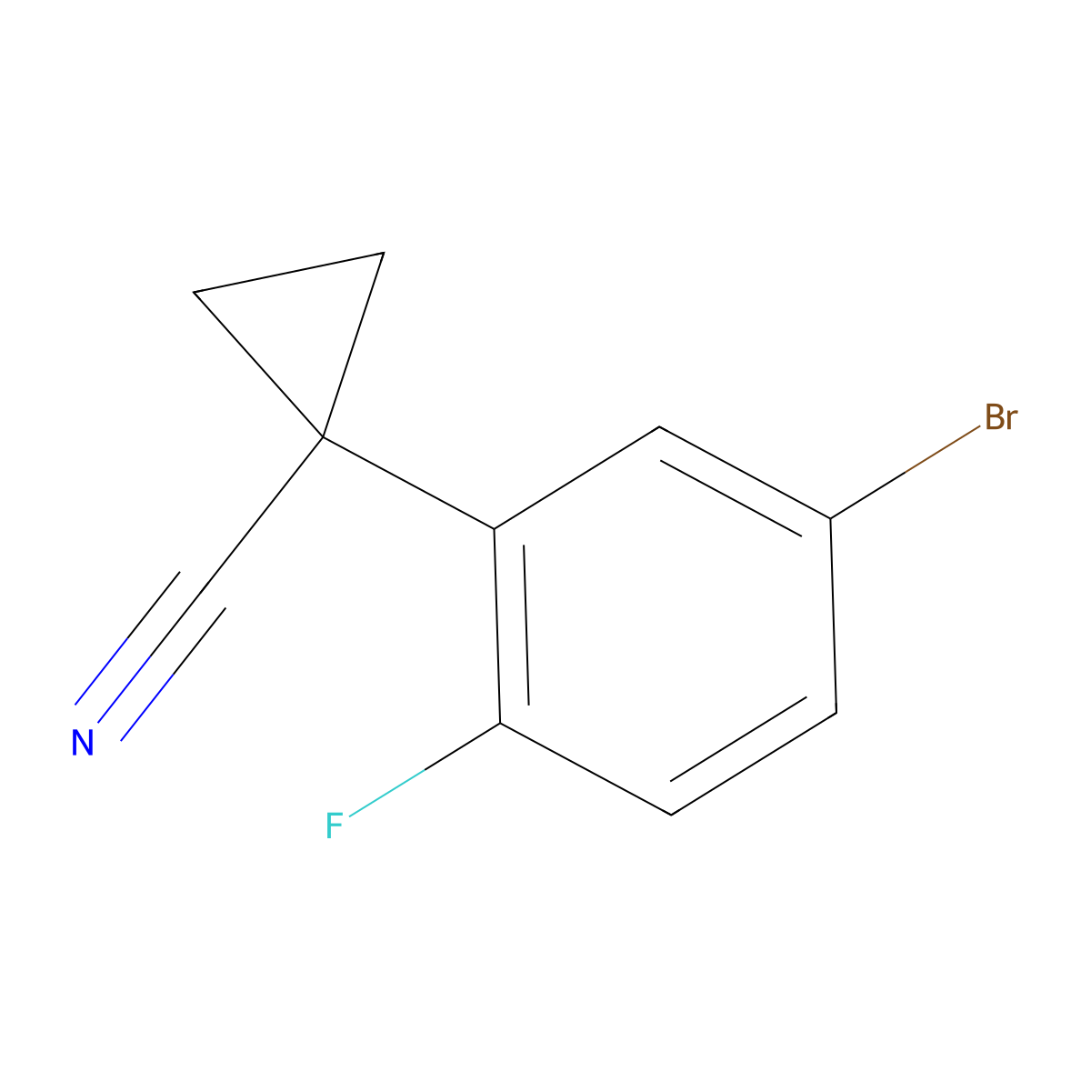 1-(5-Bromo-2-fluorophenyl)cyclopropanecarbonitrile molecular structure, CAS 1314781-73-1