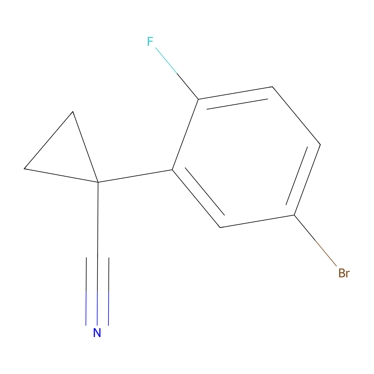 1-(5-Bromo-2-fluorophenyl)cyclopropanecarbonitrile molecular structure, CAS 1314781-73-1