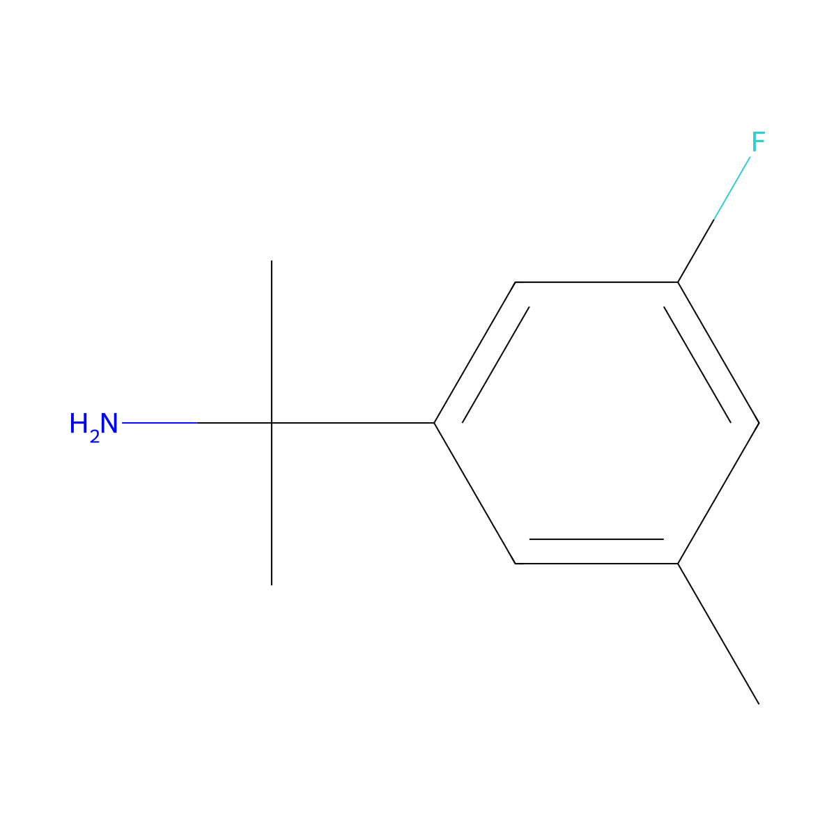 2-(3-Fluoro-5-methylphenyl)propan-2-amine molecular structure, CAS 1314781-75-3