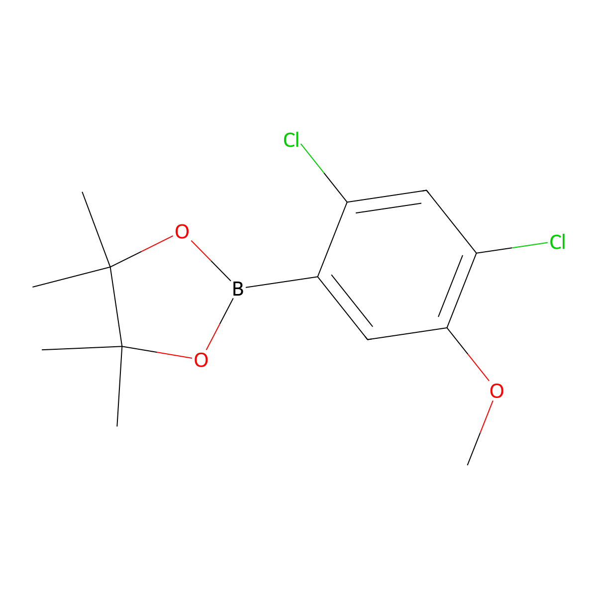 2-(2,4-Dichloro-5-methoxyphenyl)-4,4,5,5-tetramethyl-1,3,2-dioxaborolane molecular structure, CAS 1314782-43-8