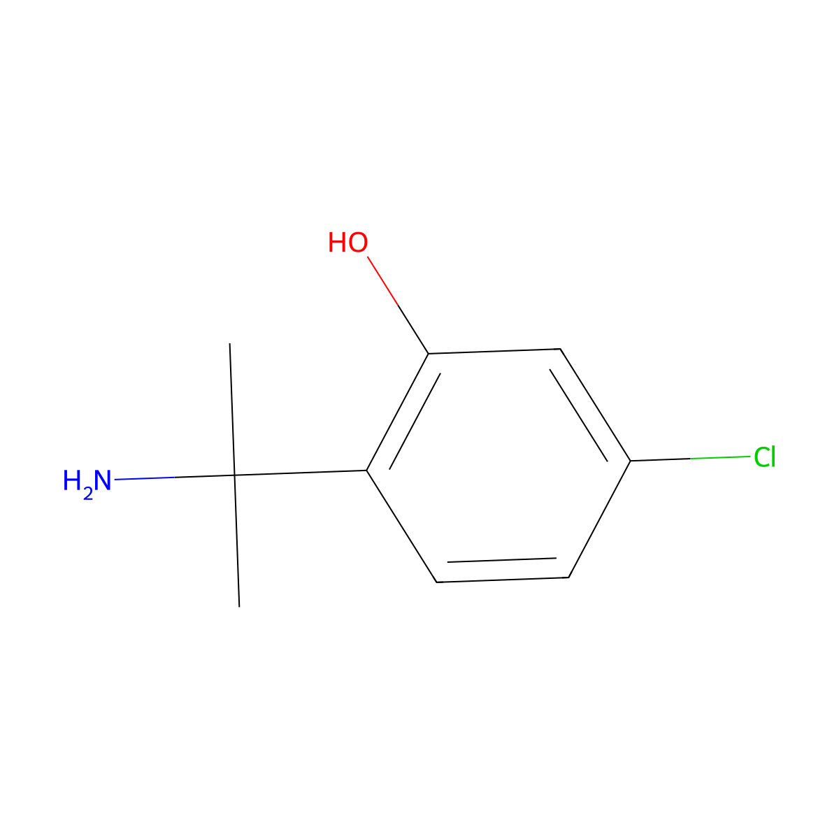 2-(2-Aminopropan-2-yl)-5-chlorophenol molecular structure, CAS 1314783-08-8