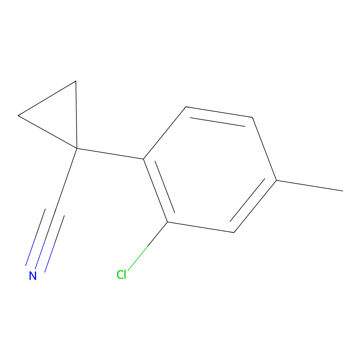 1-(2-Chloro-4-methylphenyl)cyclopropane-1-carbonitrile molecular structure, CAS 1314786-50-9