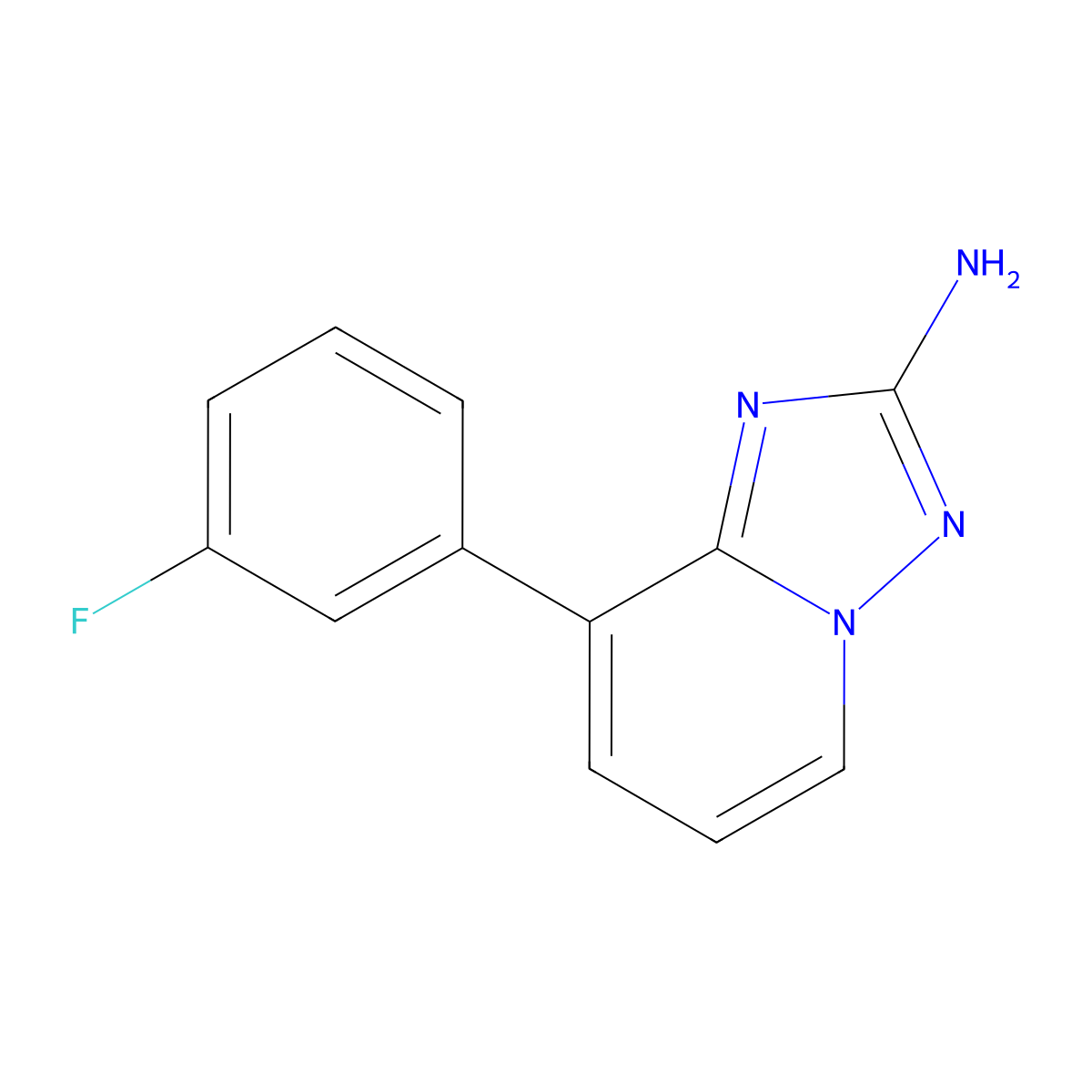 8-(3-Fluorophenyl)-[1,2,4]triazolo[1,5-a]pyridin-2-ylamine molecular structure, CAS 1314787-78-4