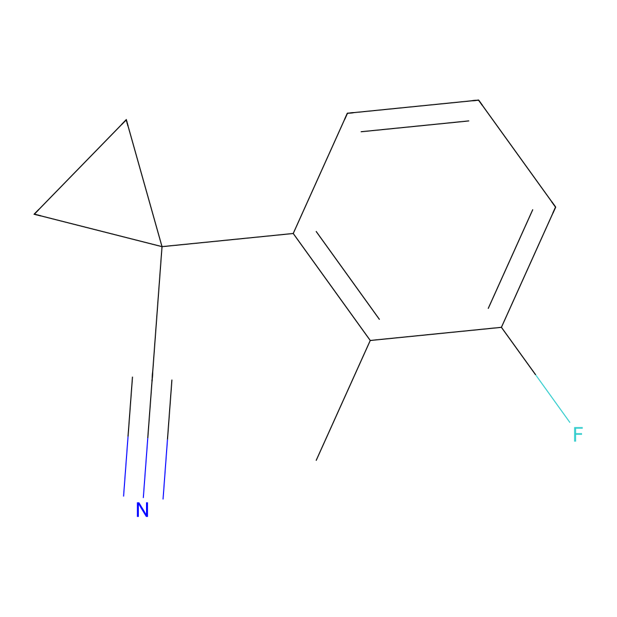 1-(3-Fluoro-2-methylphenyl)cyclopropane-1-carbonitrile molecular structure, CAS 1314788-16-3