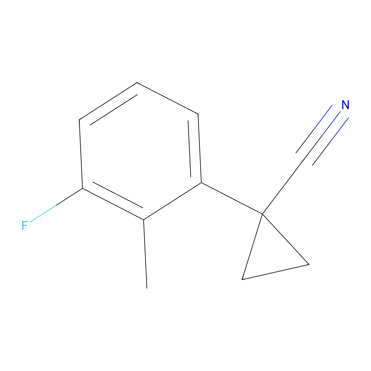 1-(3-Fluoro-2-methylphenyl)cyclopropane-1-carbonitrile molecular structure, CAS 1314788-16-3