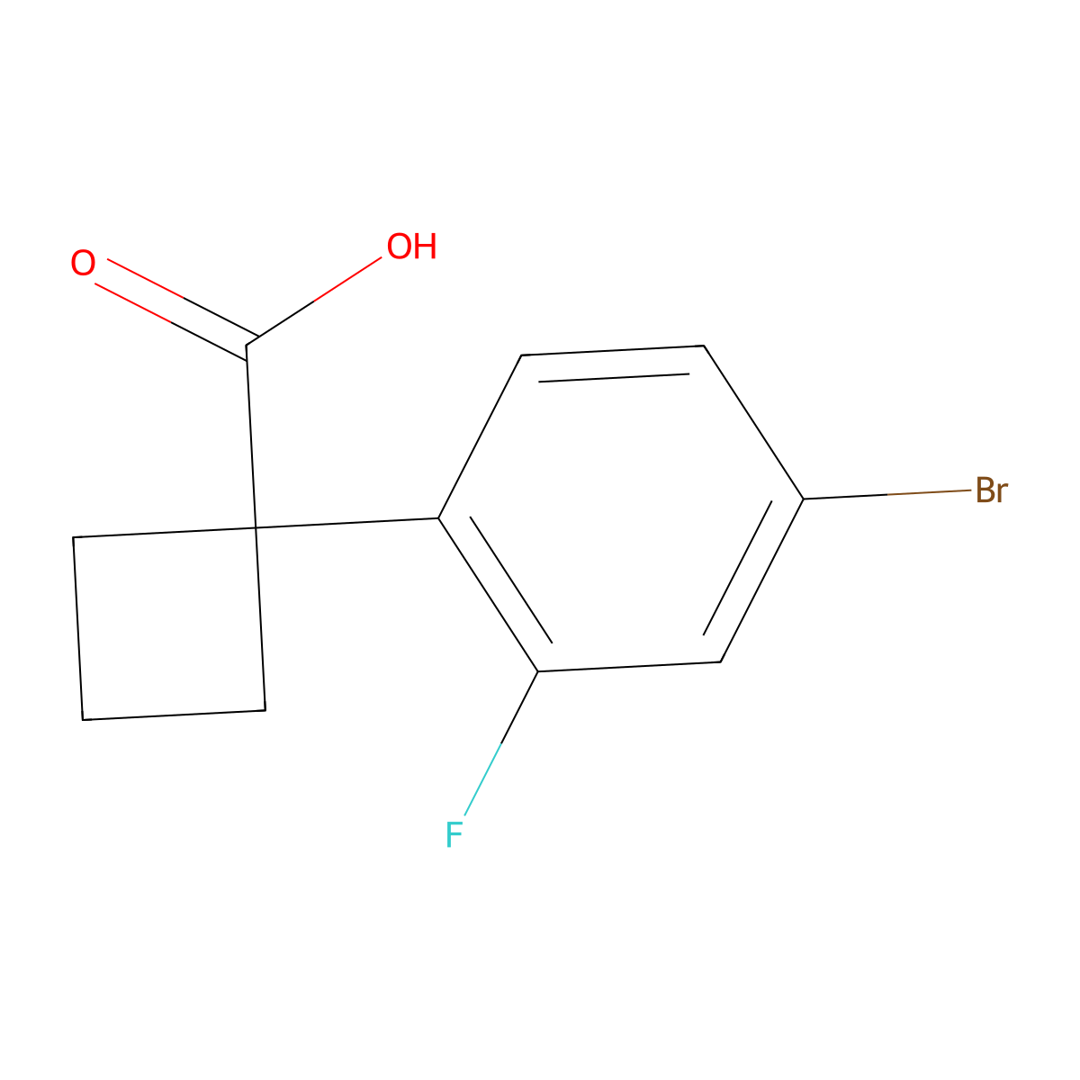 1-(4-Bromo-2-fluorophenyl)cyclobutanecarboxylic Acid molecular structure, CAS 1314788-41-4