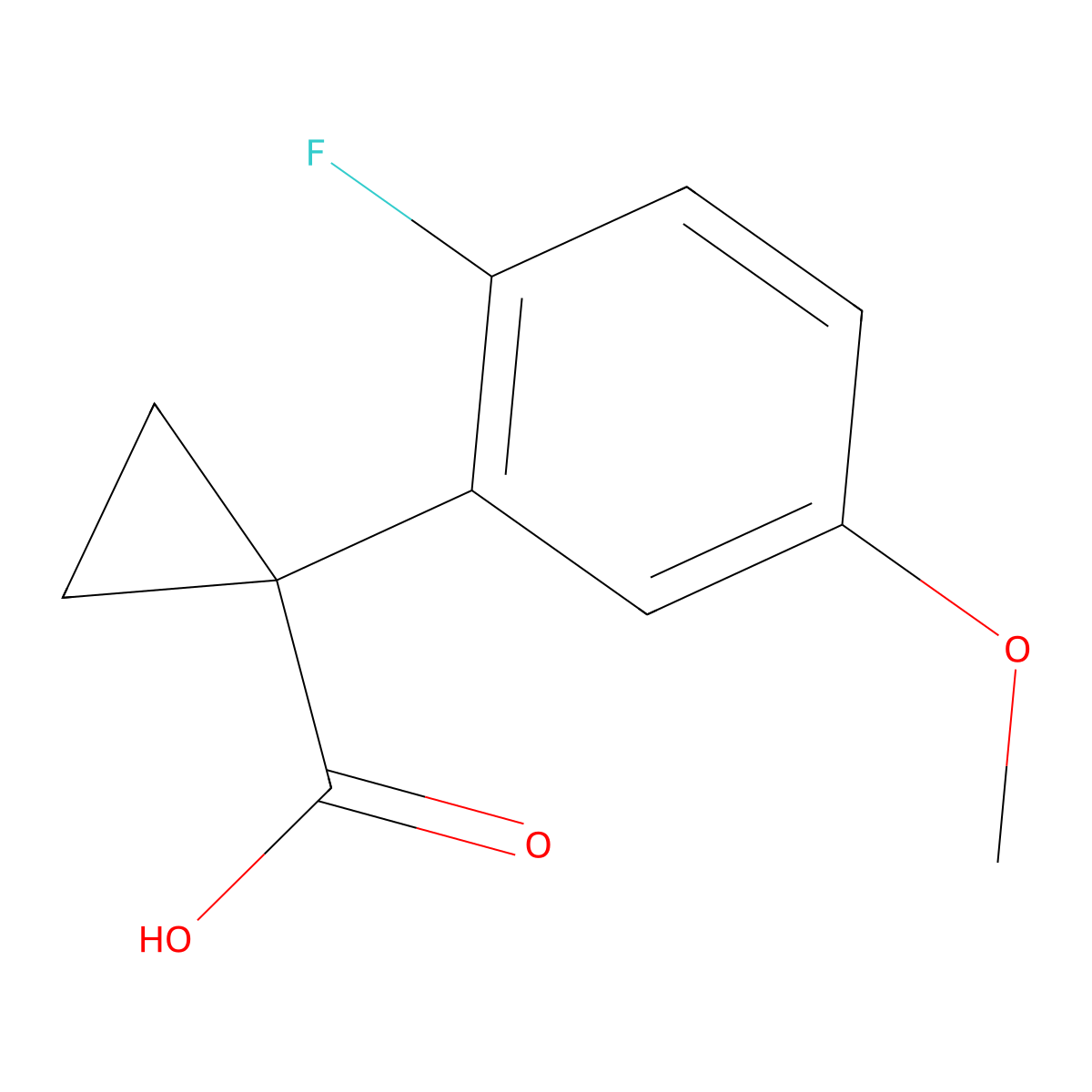 1-(2-Fluoro-5-methoxyphenyl)cyclopropane-1-carboxylic acid molecular structure, CAS 1314790-11-8
